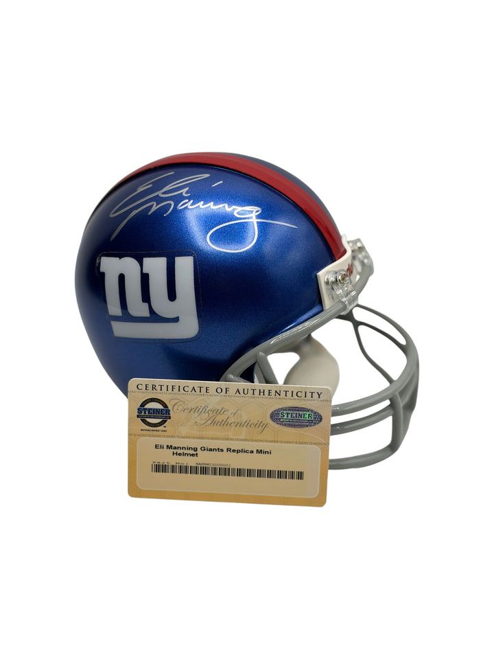 lowkey stock eli manning signed giants mini helmet