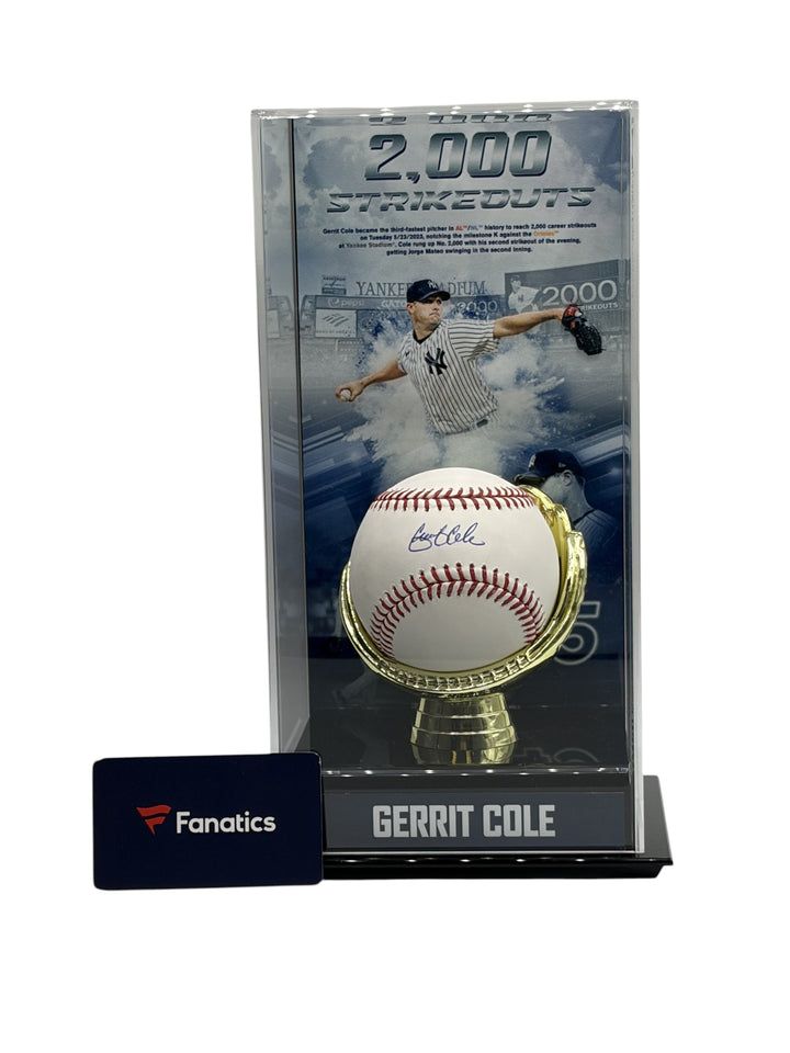 lowkey stock gerrit cole autographed baseball